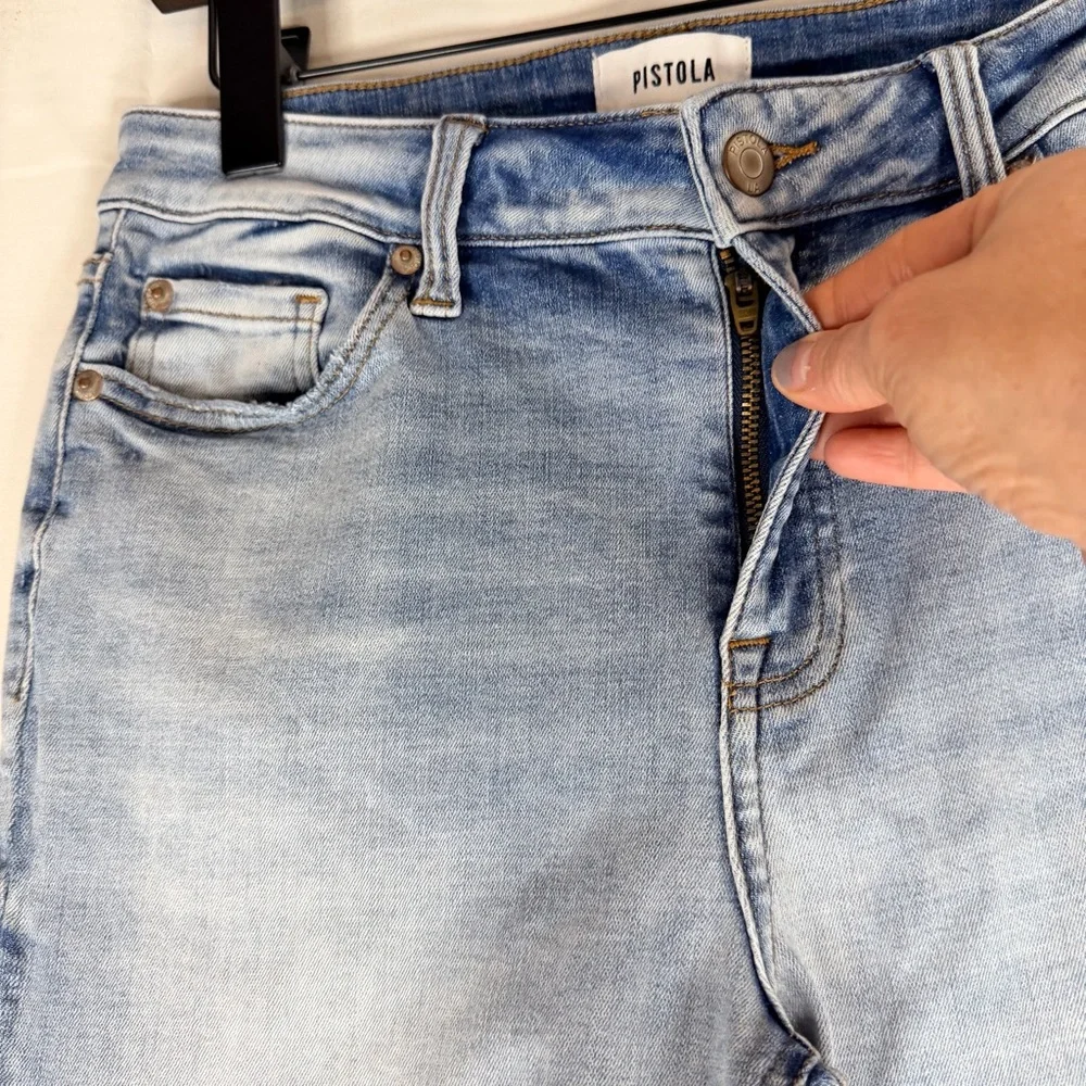 PISTOLA Women’s Size 28 Denim Jeans Mid Rise Ankle Straight Style Stretch